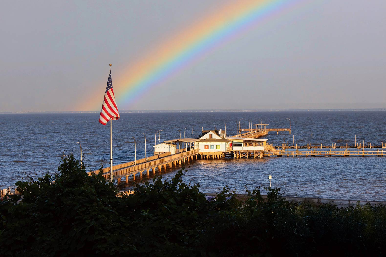 Pier-with-rainbow-web Fairhope pier with rainbow