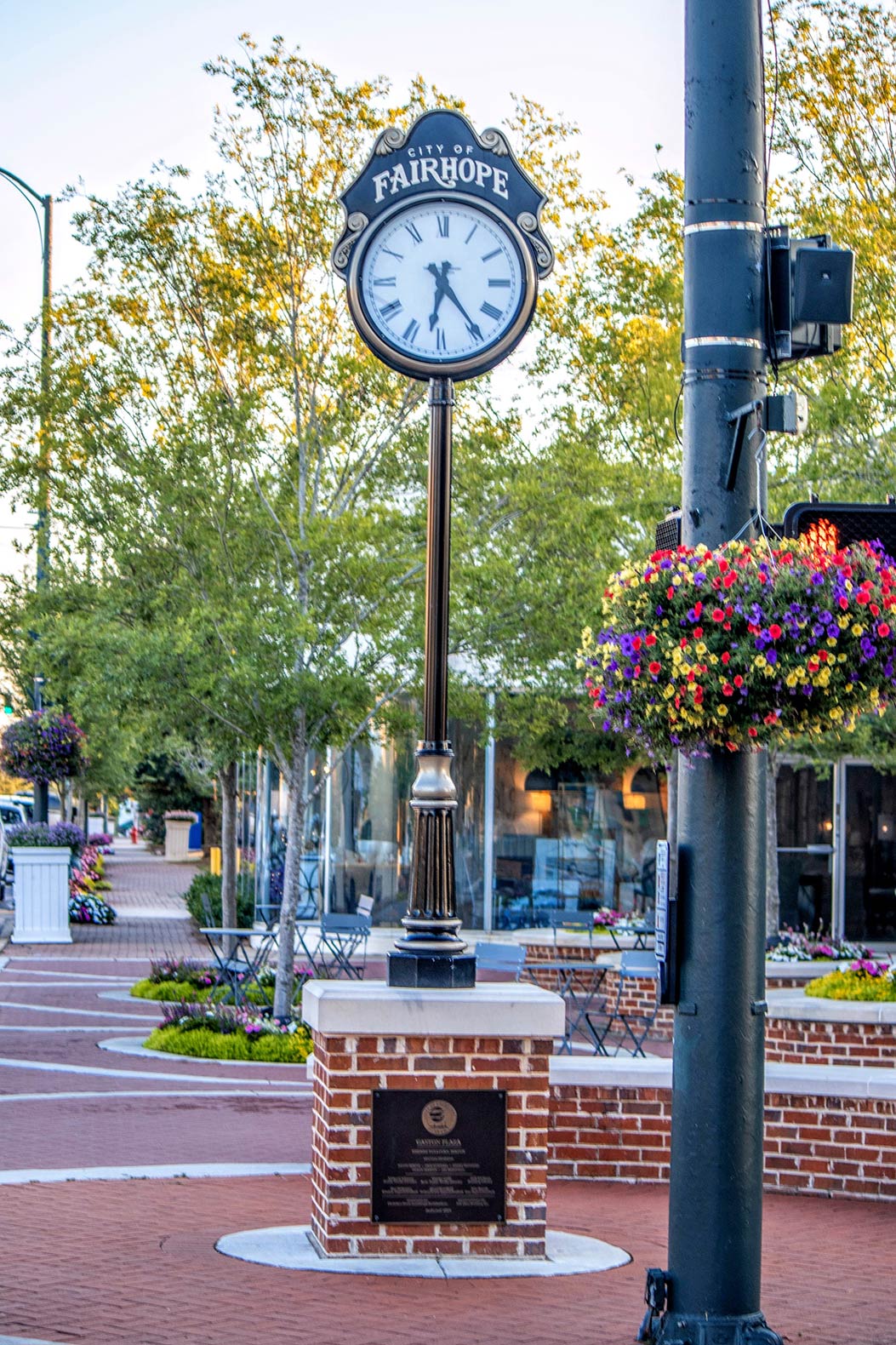 Fairhope city clock at 624am