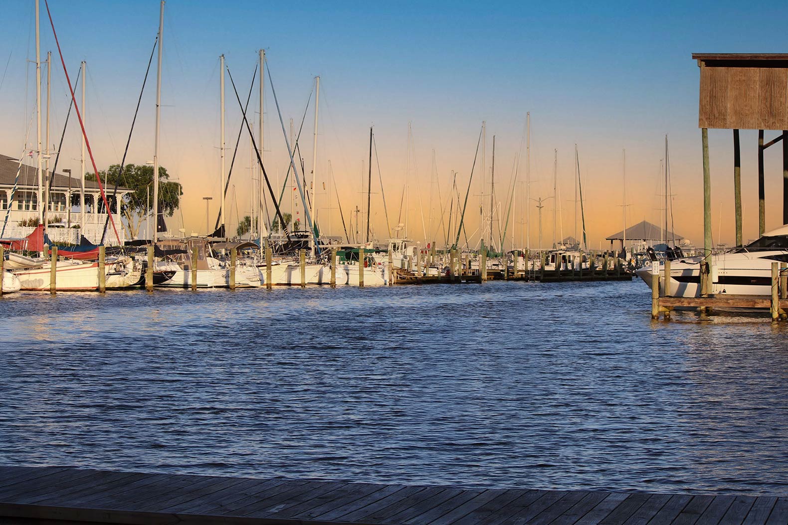 Yacht-Club-web Fairhope Yacht Club at sunset